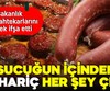 Sucuğun içinden et dışında her şey çıktı!