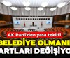 Belediyelere yeni düzenleme geldi!