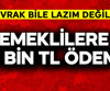 Emeklilere 25 bin TL ödeme!