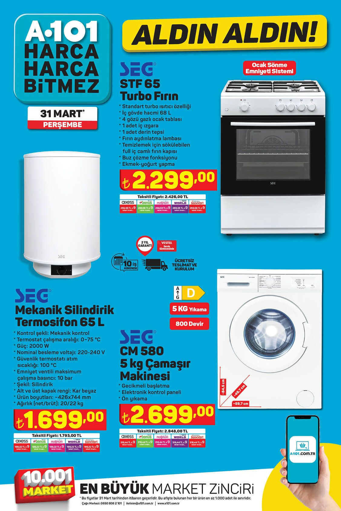 A101 aktüel ürünler kataloğu yayınlandı! A101 31 Mart aktüel ürünler indirimli fiyat listesi - Resim: 4