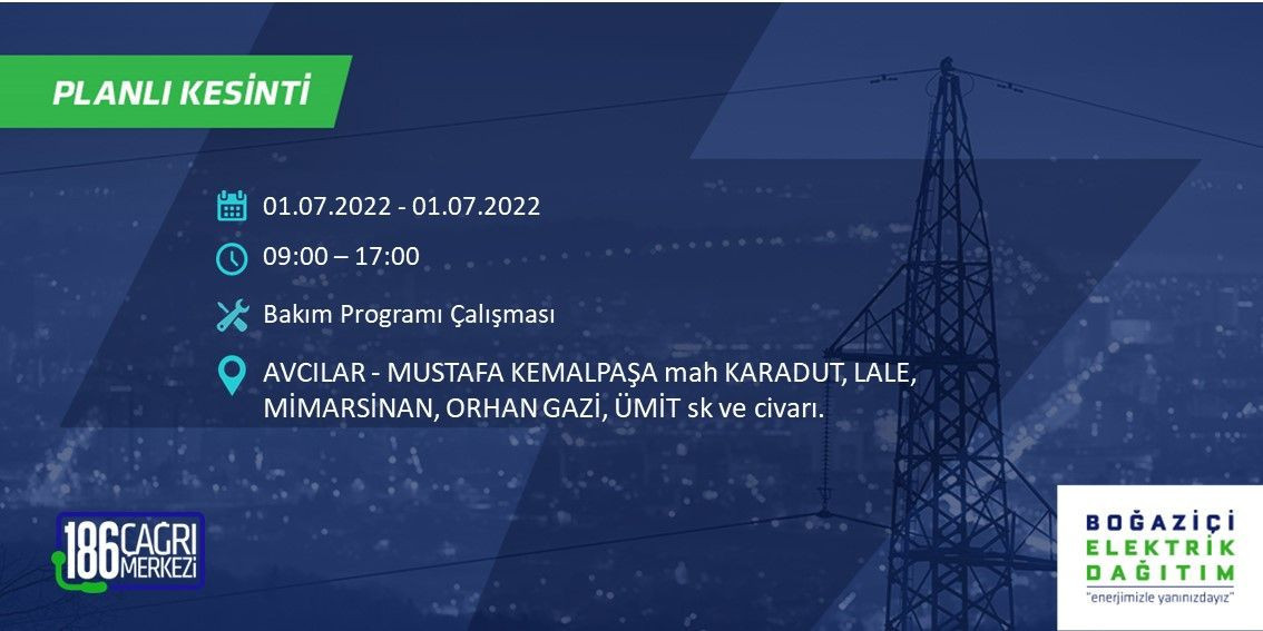 29 Haziran 2022 elektrikler ne zaman gelecek? İstanbul'da elektrik kesintisi olan ilçeler hangileri? AYEDAŞ BEDAŞ elektrik - Resim: 4