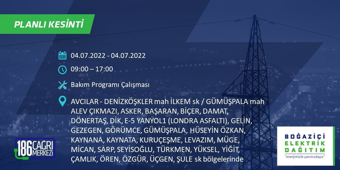 2 Temmuz 2022 elektrikler ne zaman gelecek? İstanbul'da elektrik kesintisi olan ilçeler hangileri? AYEDAŞ BEDAŞ elektrik kesintisi sorgulama! Arnavutköy, Avcılar, Bağcılar... - Resim: 4