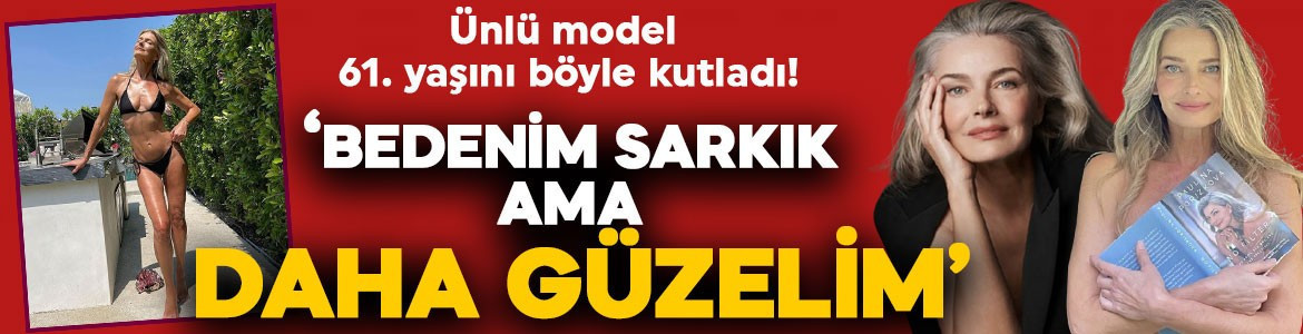 Ünlü model 61. yaşını böyle kutladı! Kırmızı bikinisiyle kamera karşısına geçti: "Bedenim sarkık ama gençliğimden daha güzelim"