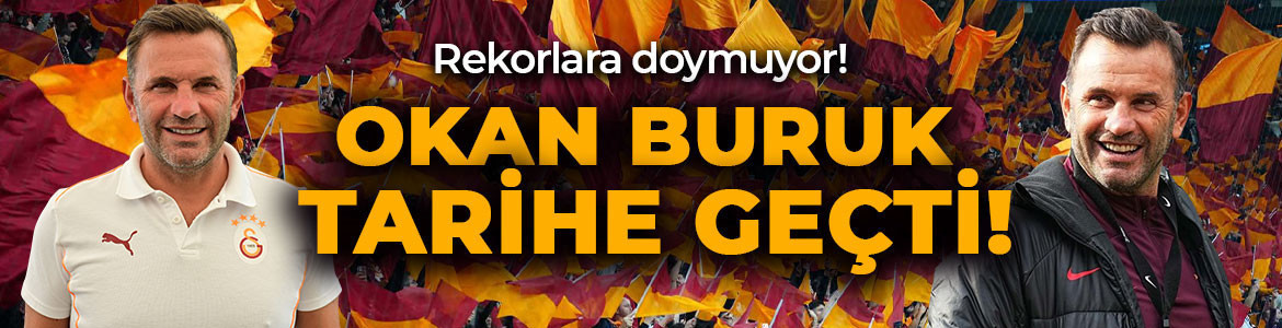 Rekorlara doymuyor! Okan Buruk, bir kez daha Galatasaray tarihine geçti!