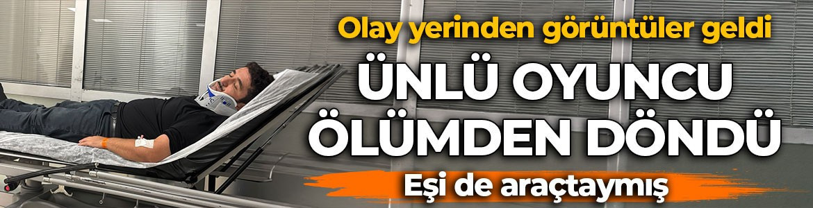 Oyuncu Uğur Akay ve eşi trafik kazası geçirdi! Olay yerinden görüntüler geldi