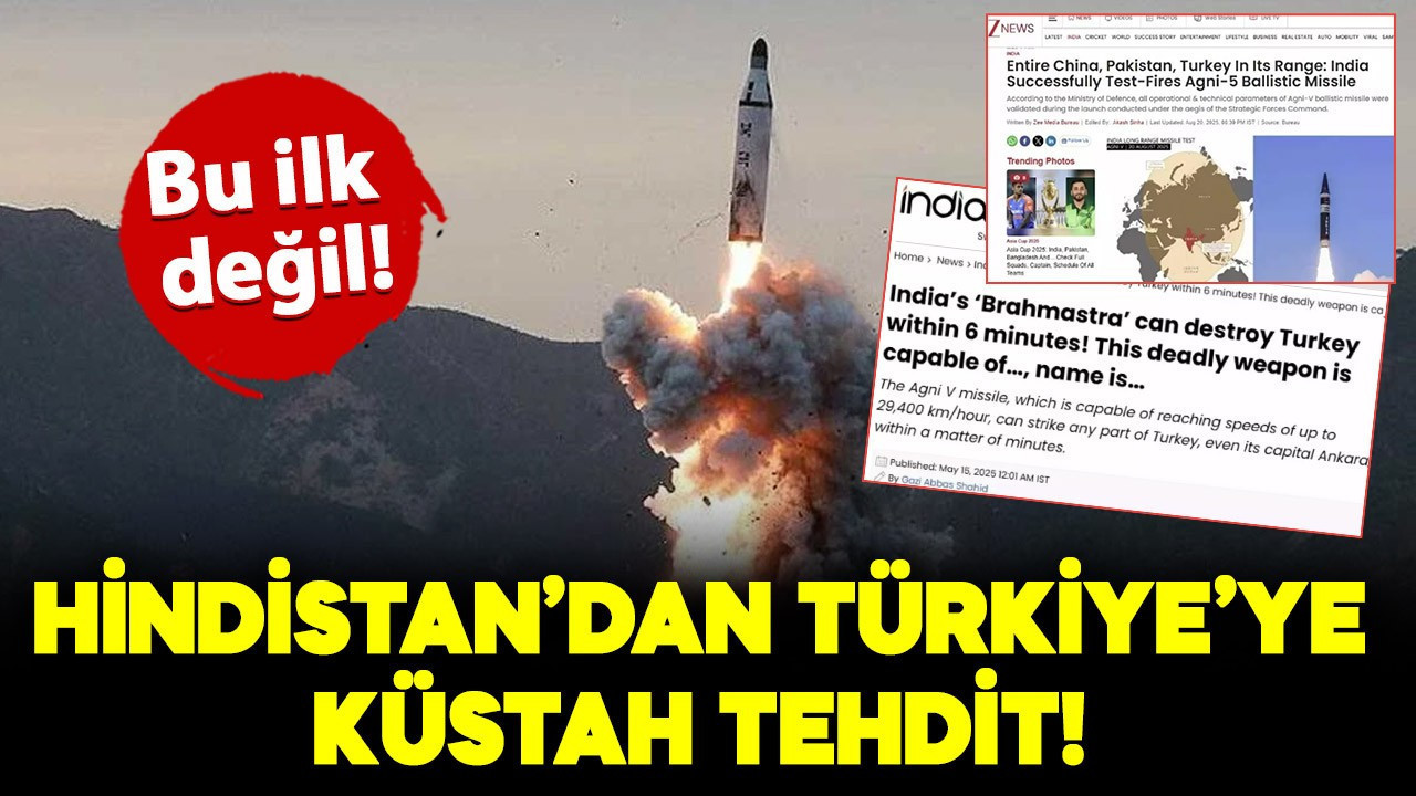 Hindistan medyasından Türkiye'ye küstah tehdit