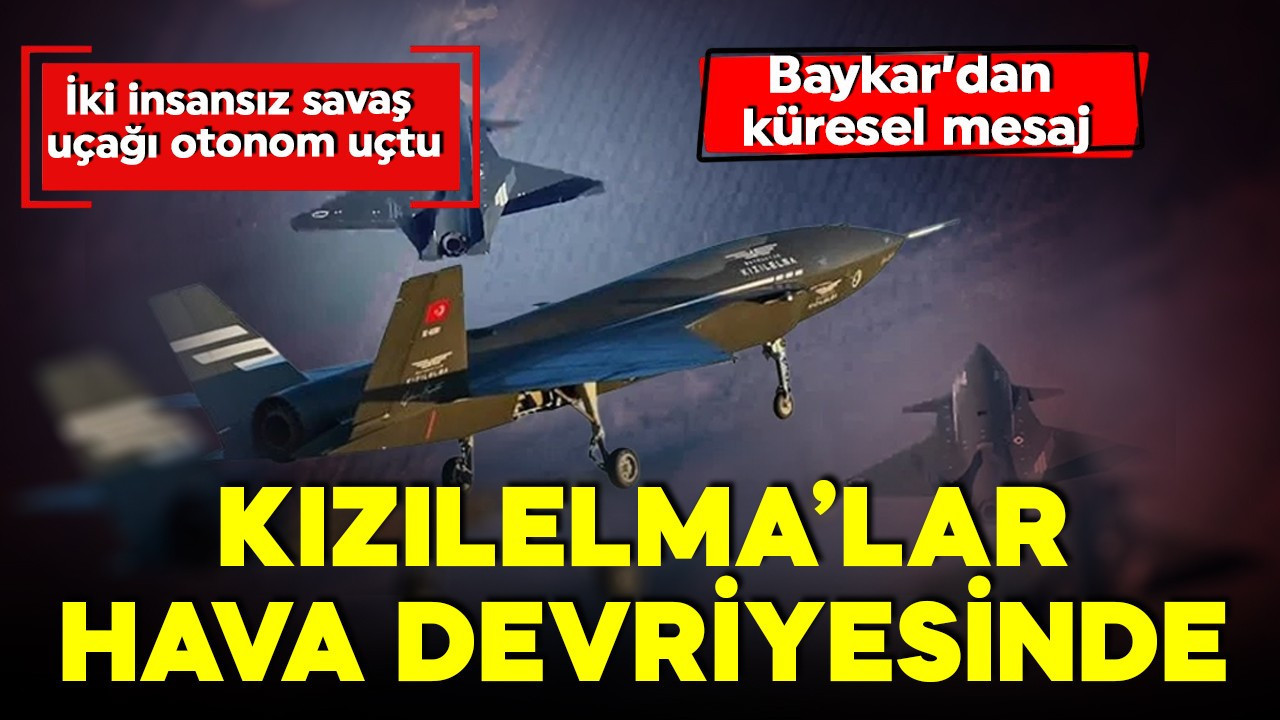 Gökyüzünde tarihi an! Bayraktar Kızılelma’dan bir ilk daha!  Akıllı filo otonomisi ile kol uçuşu!