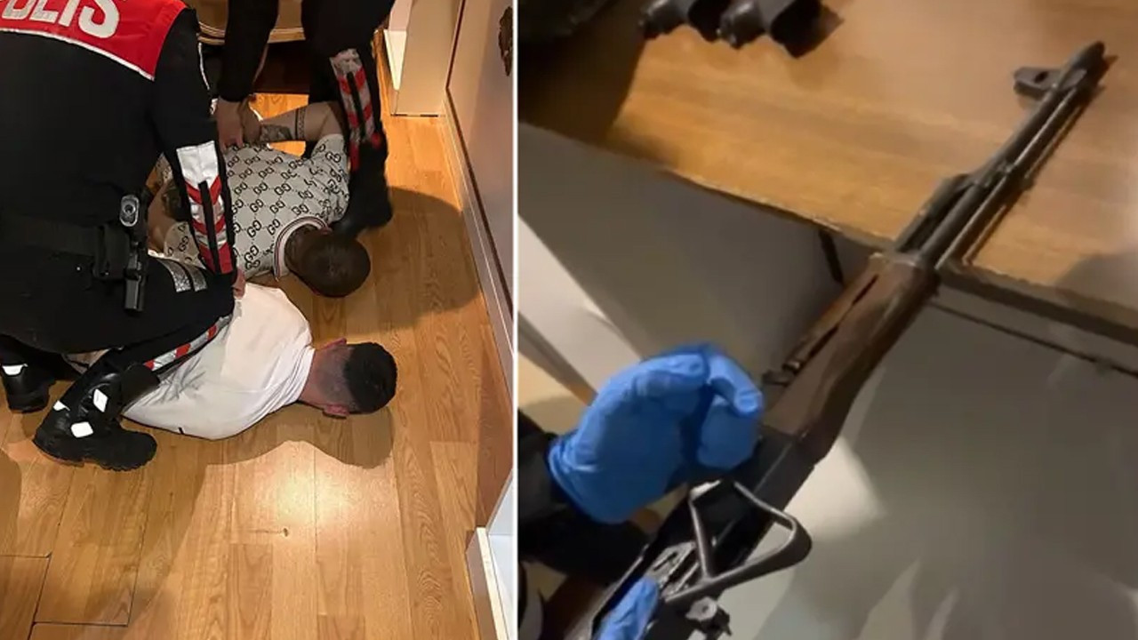 Beşiktaş'ta film gibi operasyon! Yatak altından cephanelik çıktı