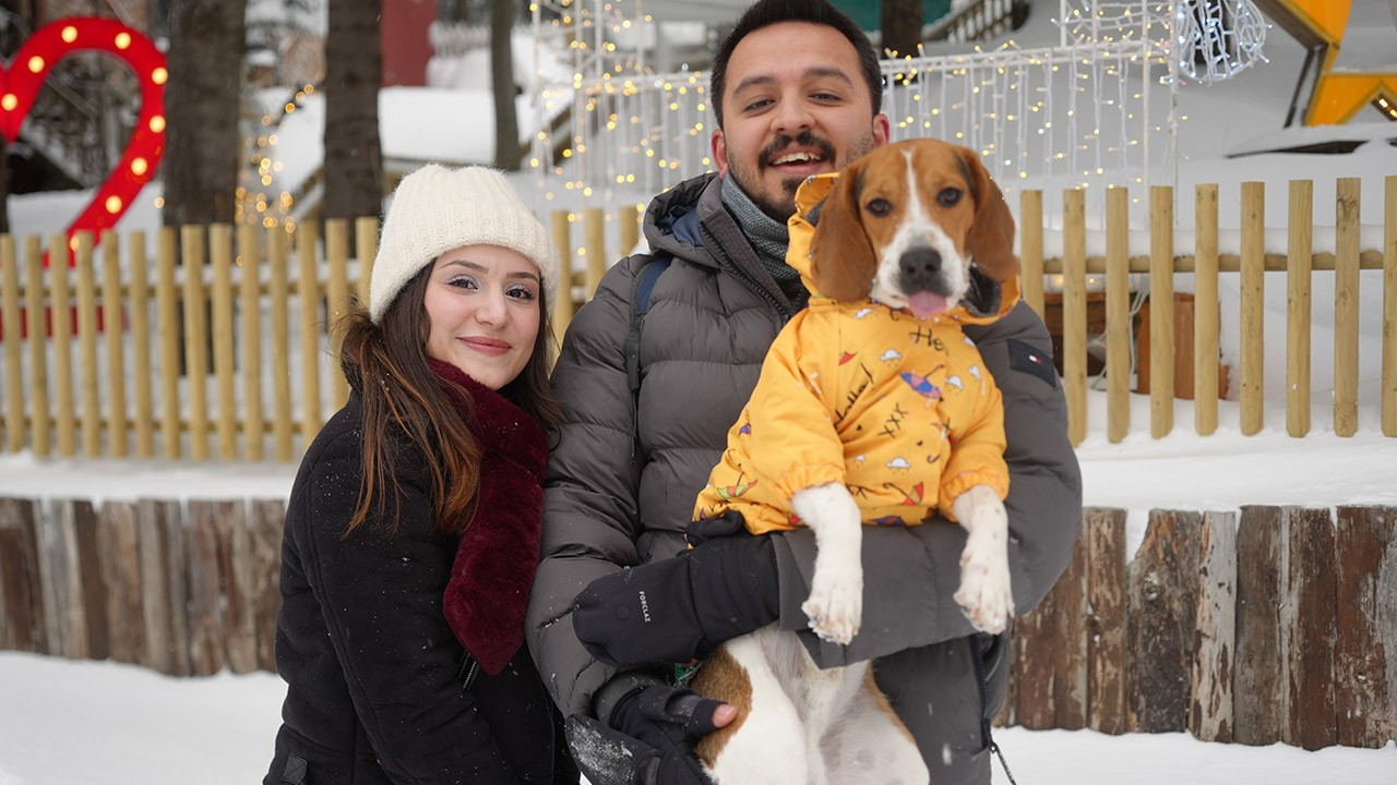 Kartepe'de kar sevinci