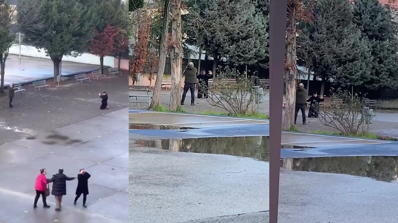 Kocaeli'de korku dolu anlar! Okul bahçesine kadar takip etti, diz çöktürüp kabusu yaşattı!