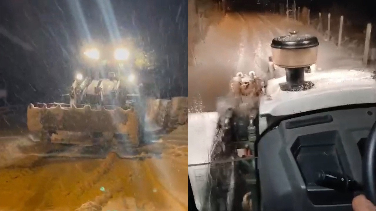 Karda mahsur kalan 50 işçi kurtarıldı