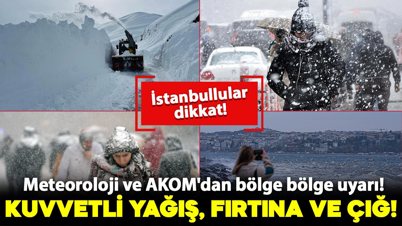 Meteoroloji ve AKOM'dan bölge bölge uyarı! Kuvvetli yağış, fırtına ve çığ alarmı verildi: Bu illerde yaşayanlar dikkat