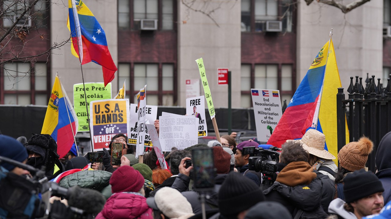 New York'ta Maduro protestosu