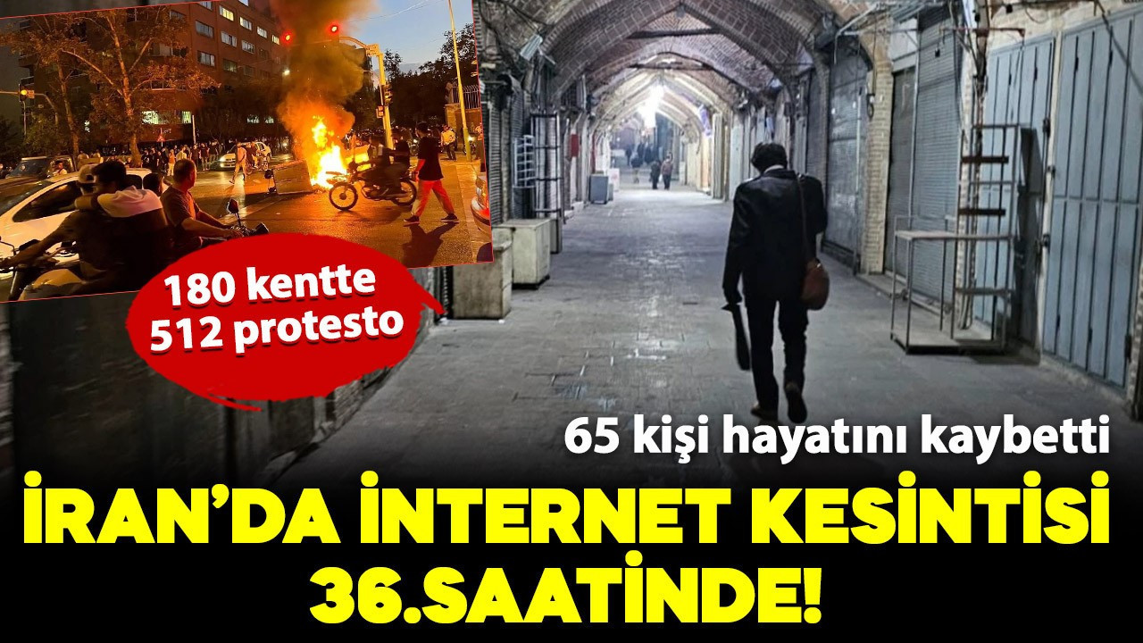 İran'da gergin saatler! İnternet kesintisi 36. saatinde: 65 can kaybı var!