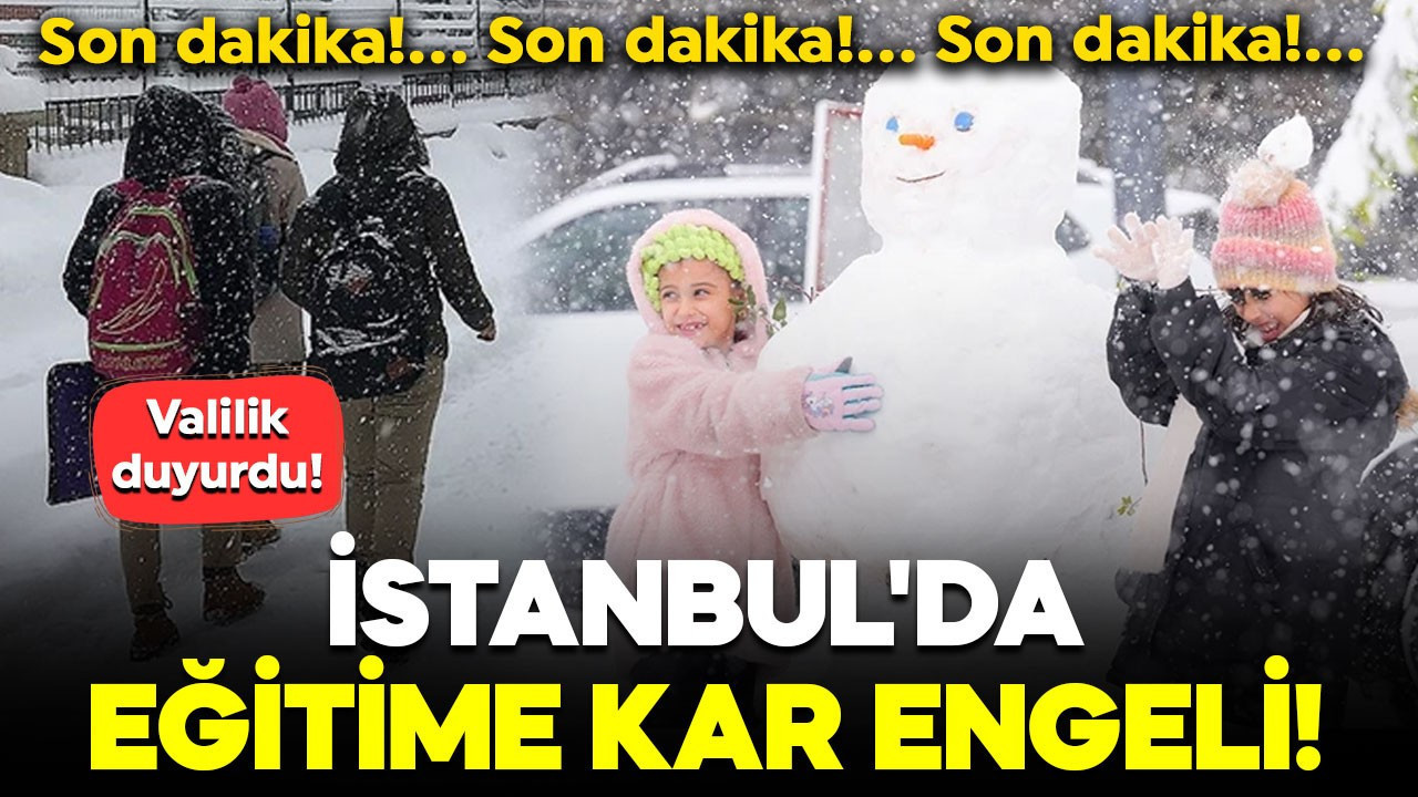 Valilik duyurdu! İstanbul'da okullar tatil edildi: İşte 12 Ocak Pazartesi günü okulların tatil edildiği iller...