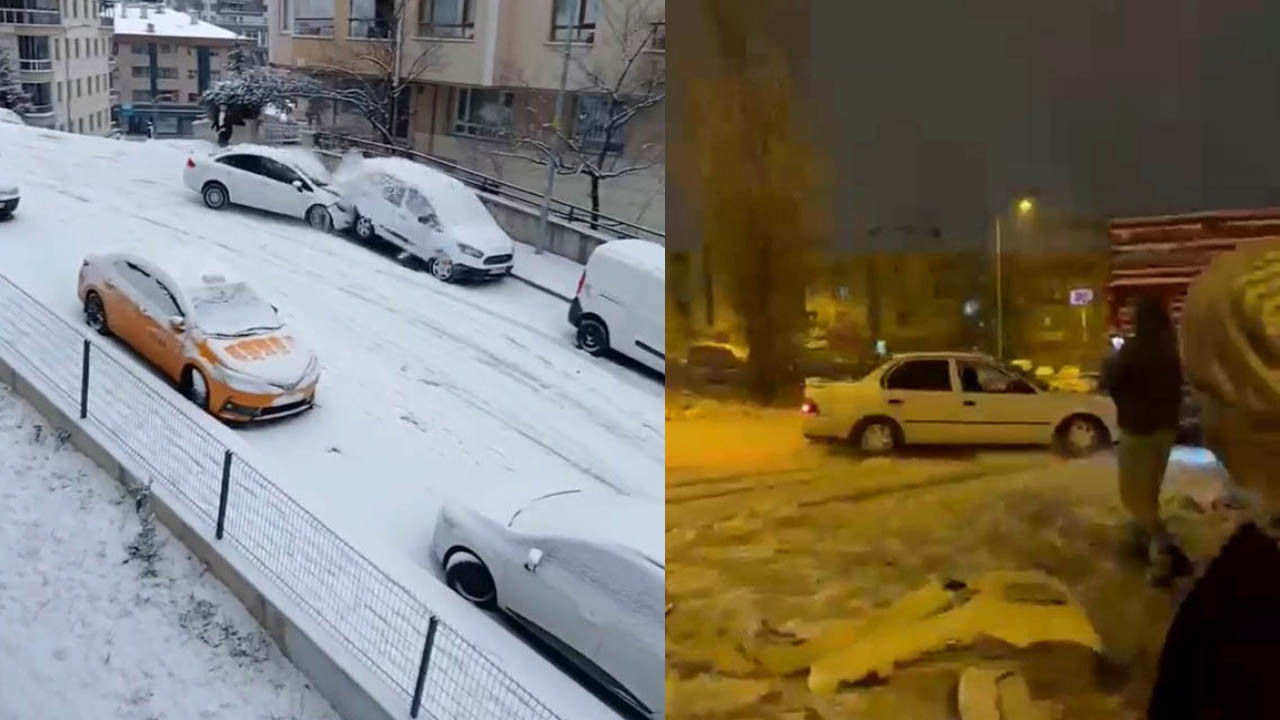 Ankara'nın yüksek kesimlerinde kar yağışı