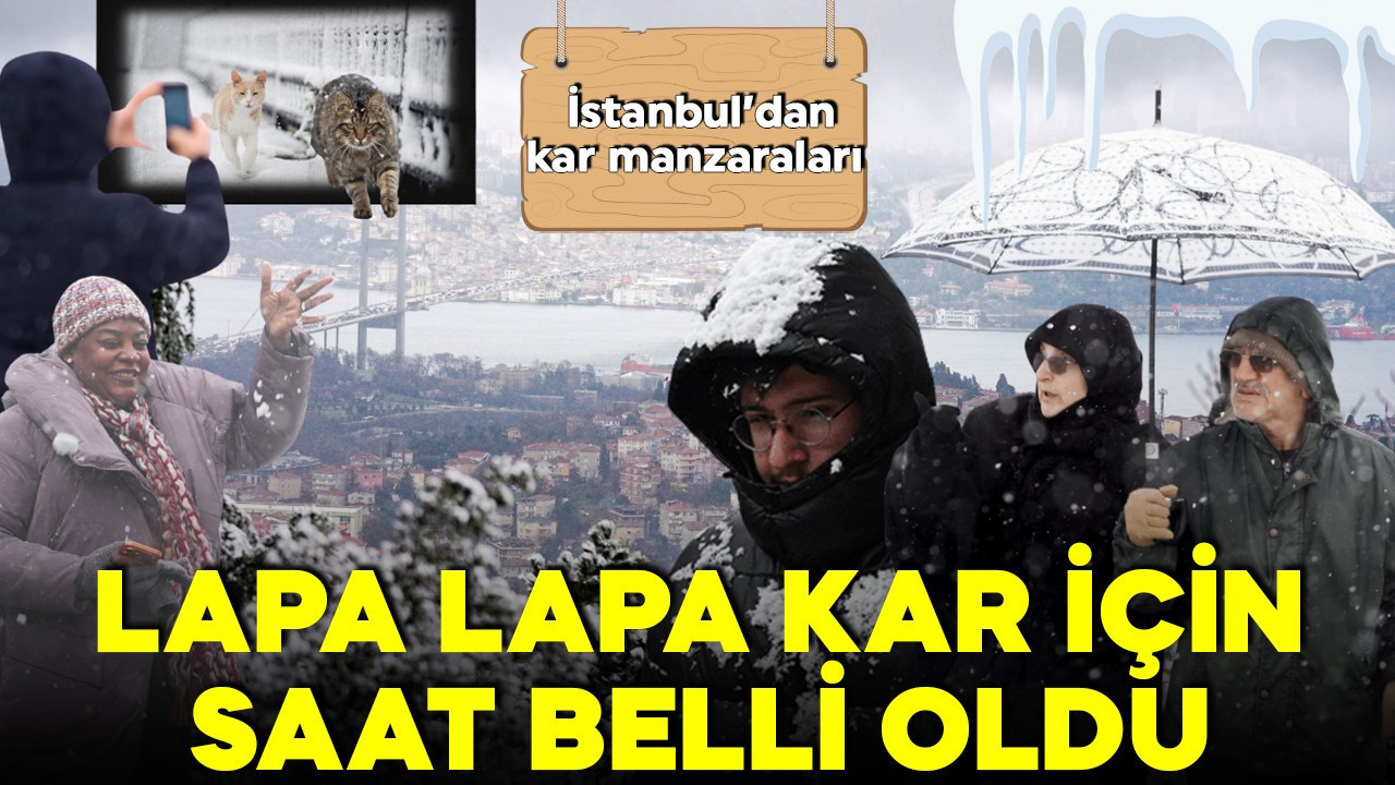 İstanbul'da kar etkili oluyor! Lapa lapa kar için saat verildi! 41 ile sarı kodlu uyarı