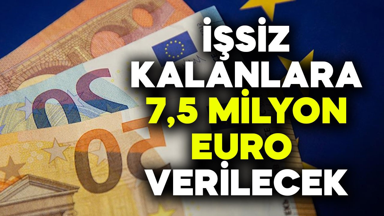 İşsiz kalanlara 7,5 milyon euro verilecek