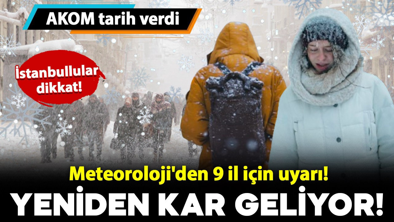 AKOM uyardı! İstanbullular hafta sonuna dikkat: Yeniden kar geliyor!