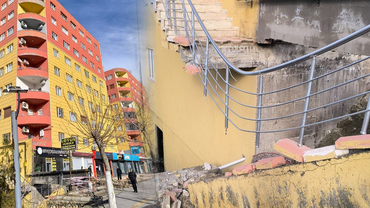Batman’da facianın eşiğinden dönüldü! 12 katlı binanın merdiveni çöktü