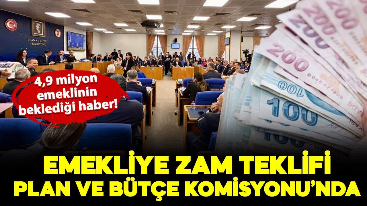 Emekliye zam teklifi, TBMM Plan ve Bütçe Komisyonu'nda!