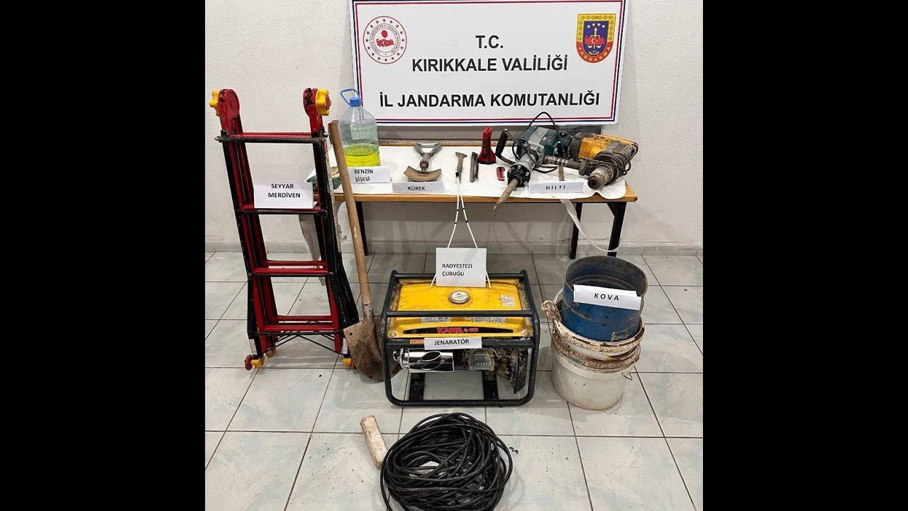 Kırıkkale'de kaçak kazı yapan 2 şahıs yakalandı