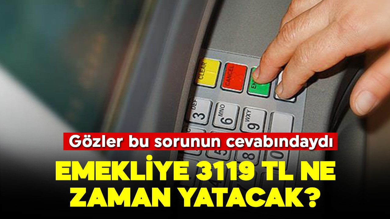 Emekliye 3119 TL ne zaman yatacak?