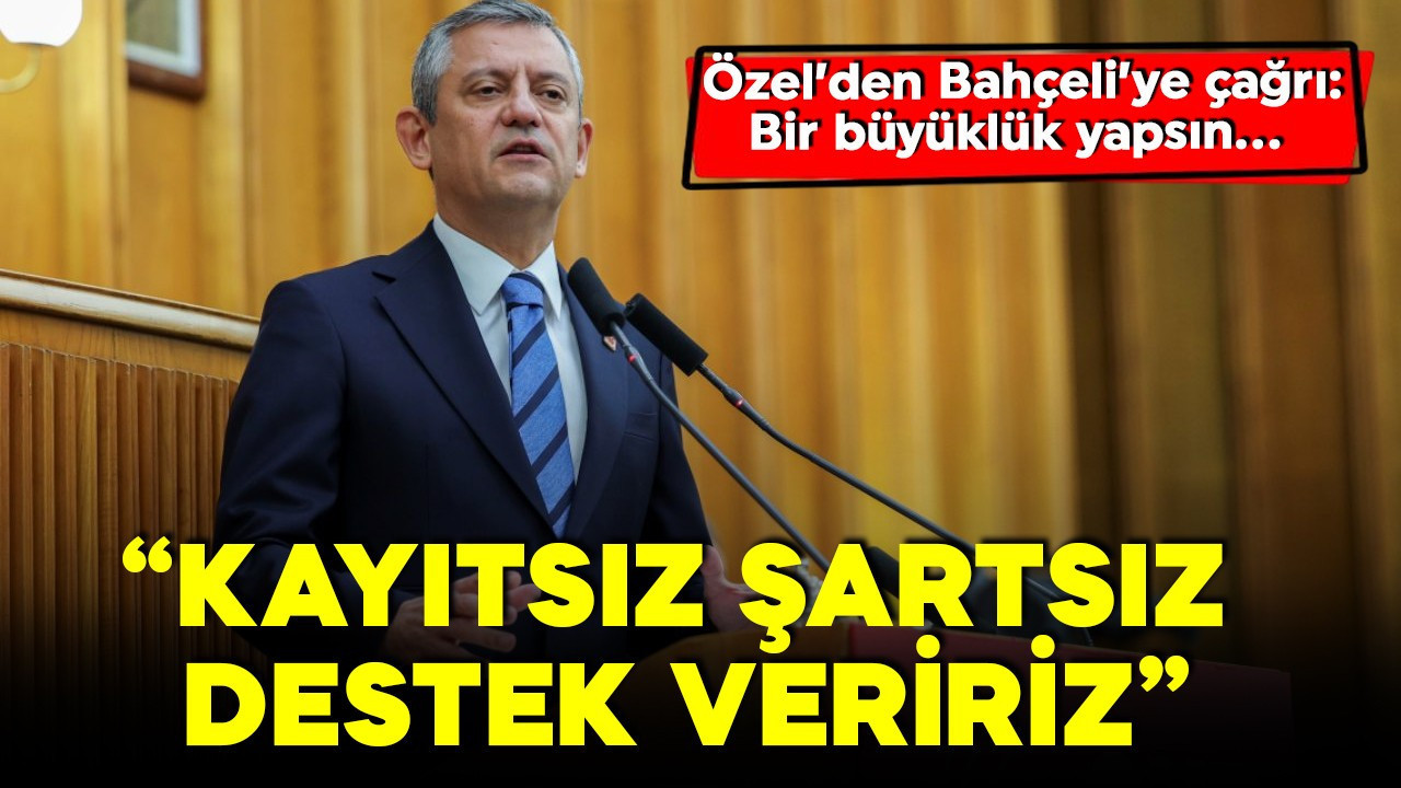 Özel'den Bahçeli'ye 'emekli maaşı' çağrısı: Bir bü…