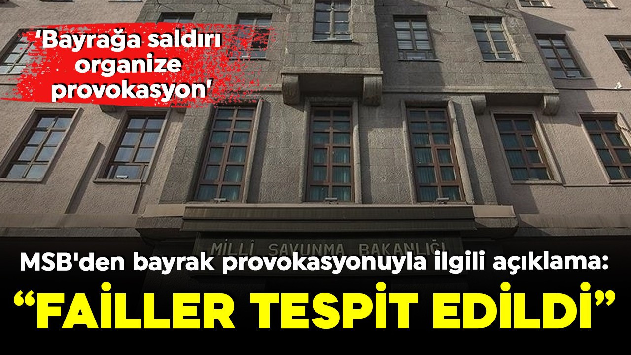 Milli Savunma Bakanlığı'ndan açıklama: Bayrağa saldırı organize provokasyon