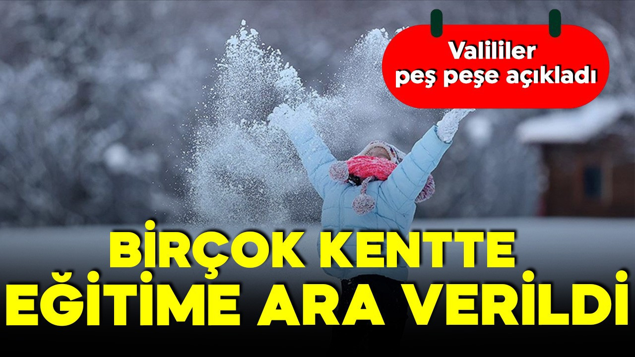 Valiliklerden birçok kent için karar! Kar tatili haberleri peş peşe geldi: Özel eğitim kurumlarında eğitime ara verildi