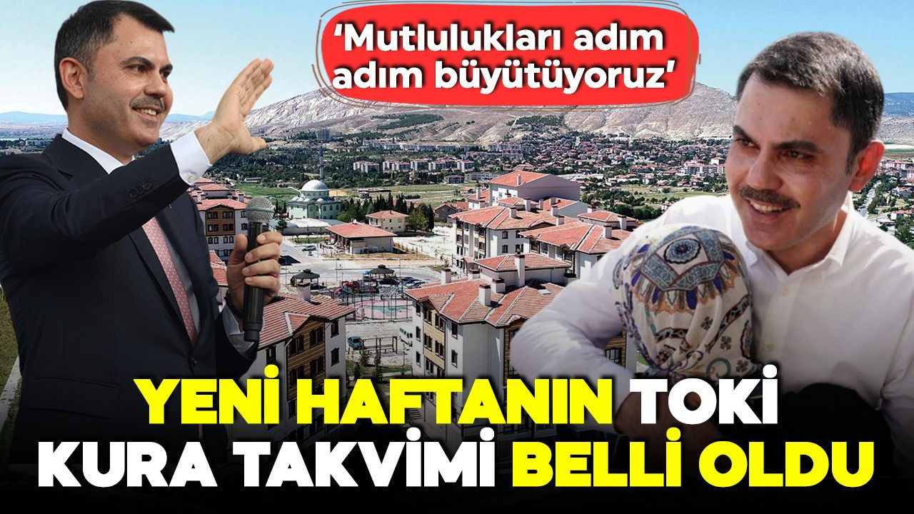 TOKİ 27-31 Ocak 2026 kura takvimi açıklandı! Bakan Kurum duyurdu! Bu hafta 9 ilde hak sahipleri belli olacak!