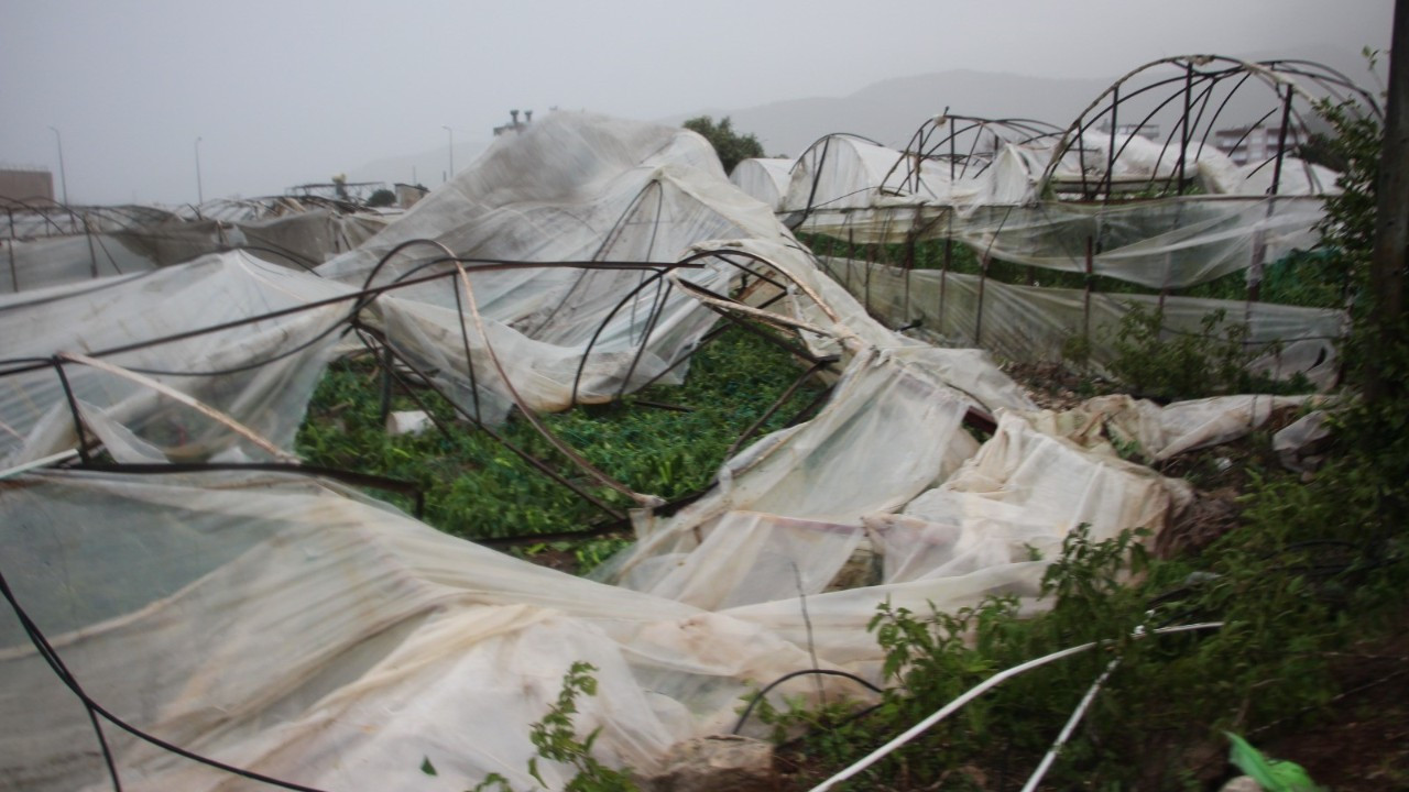 Kumluca'da hortumun verdiği hasar gün ağarınca ortaya çıktı!