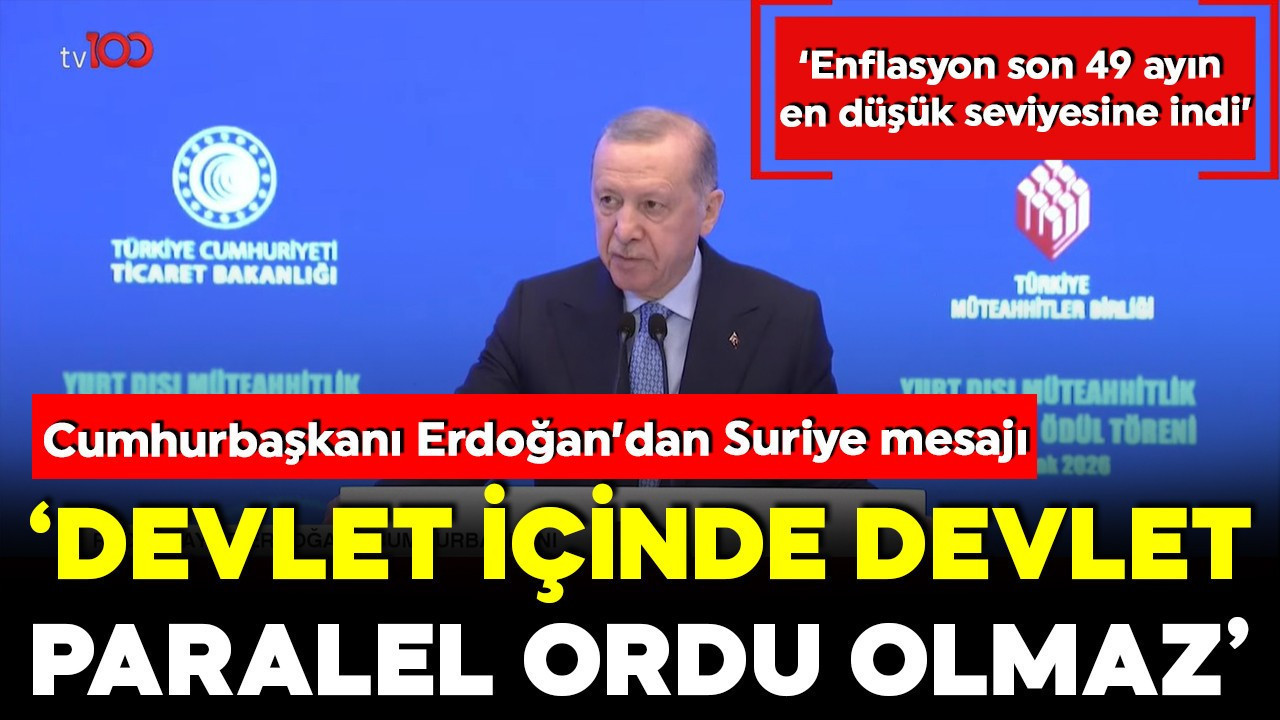 Cumhurbaşkanı Erdoğan: Devlet içinde devlet olmaz, paralel ordu olmaz