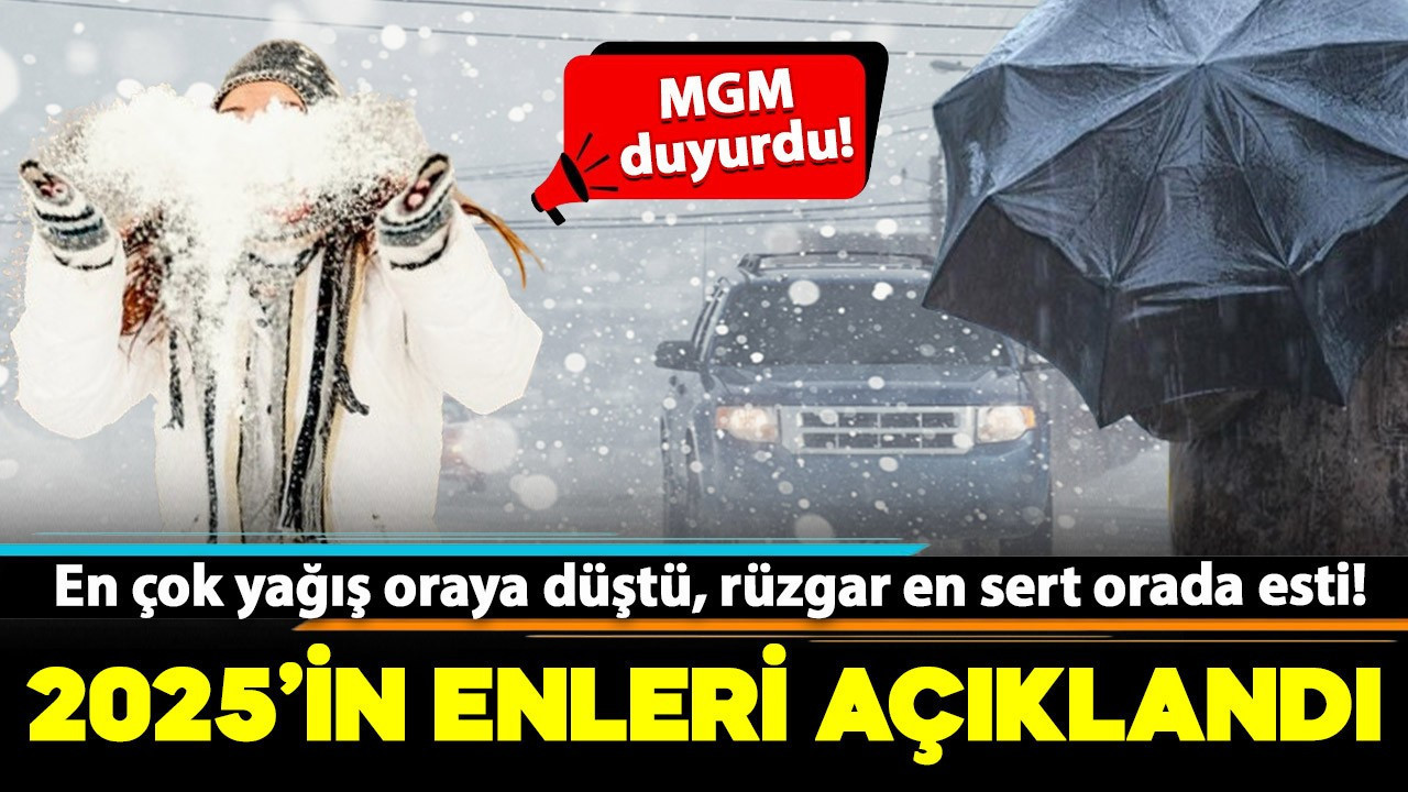 Meteorolojide 2025'in 'en'leri açıklandı: En çok yağış oraya düştü, rüzgar en sert orada esti!