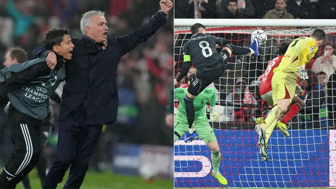 Şampiyonlar Ligi’nde tarihe geçen maç! Real Madrid’i Benfica kalecisi Trubin’in golü yıktı! Mourinho sevinçten çılgına döndü