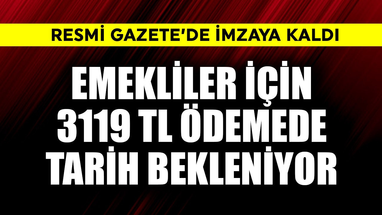Emekliler için 3 bin 119 TL ödemede tarih bekleniyor