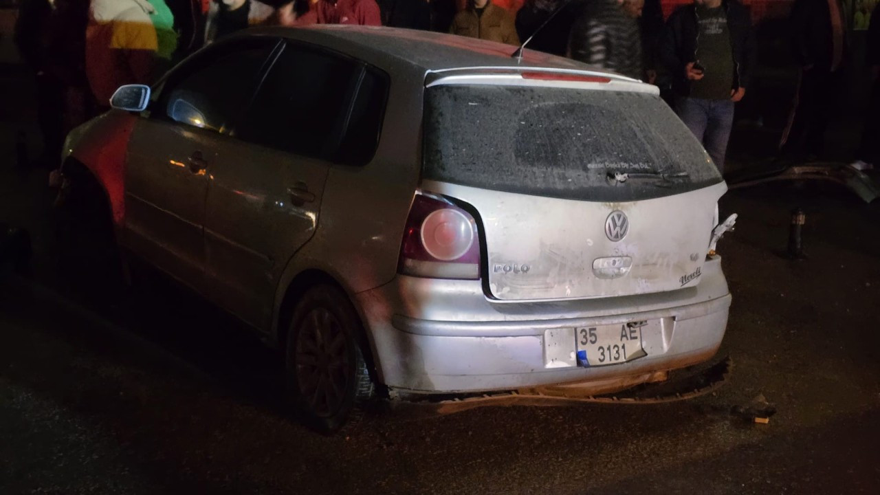 Yağış sonrası çöken yol kazaya neden oldu!