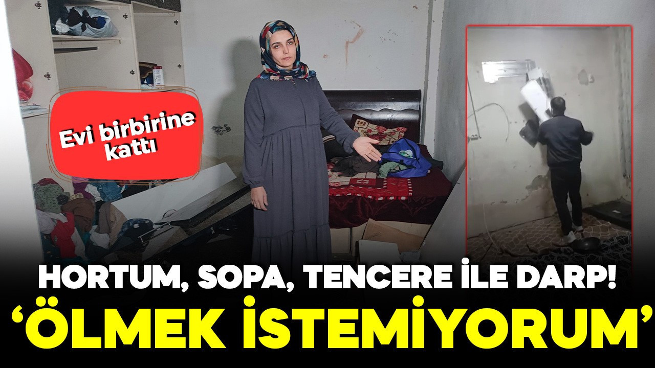 Hortum, sopa, tencere ile darp! Eve girip bütün eşyaları parçaladı: Kadın feryat etti
