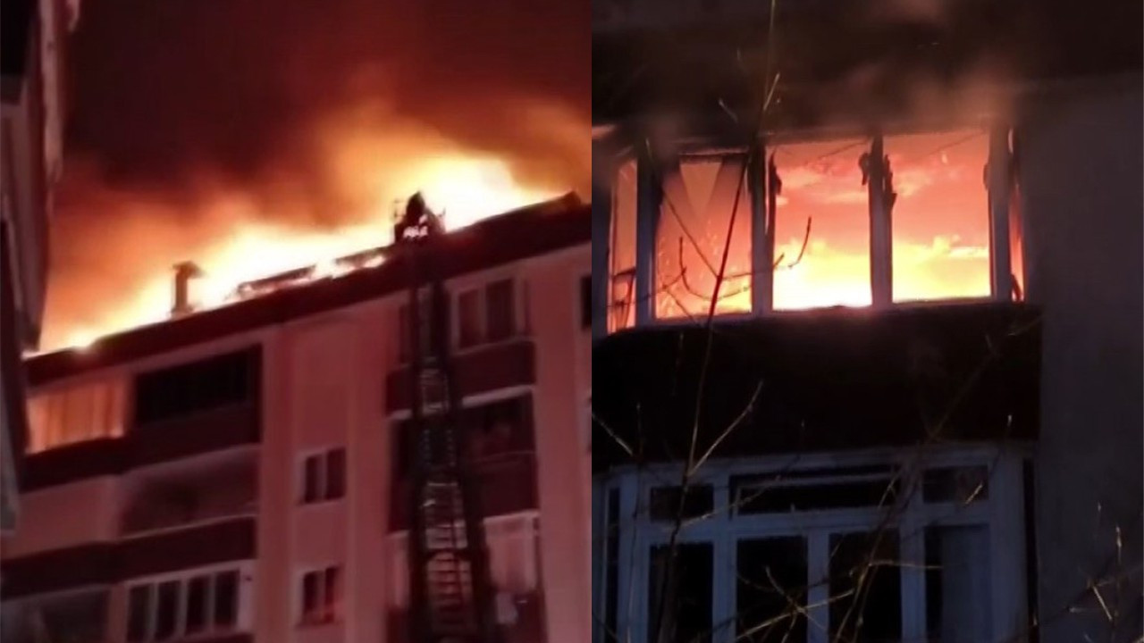 Çatıda mangal keyfi yangınla bitti!