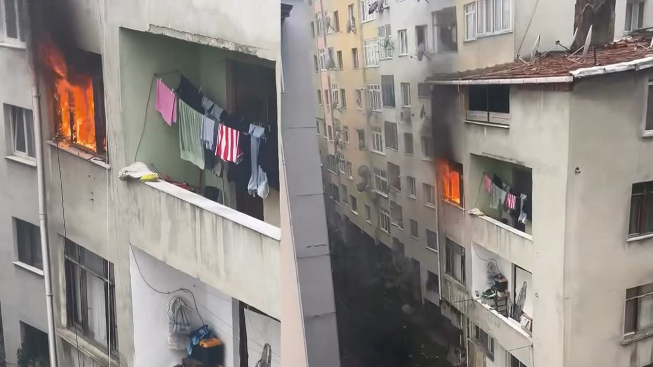 İstanbul Şişli'de korkutan yangın!