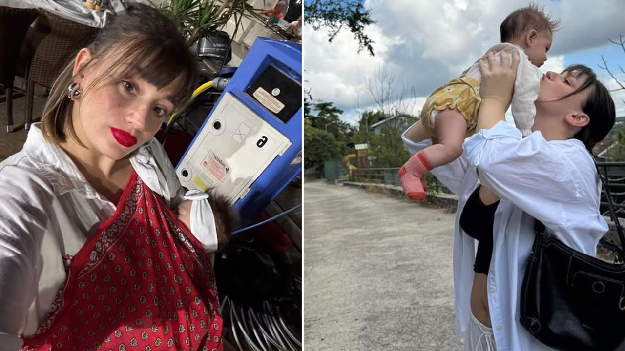 Gizem Karaca'dan anne-kız pozu! 7 aylık Leyla Yaz'ın son halini paylaştı