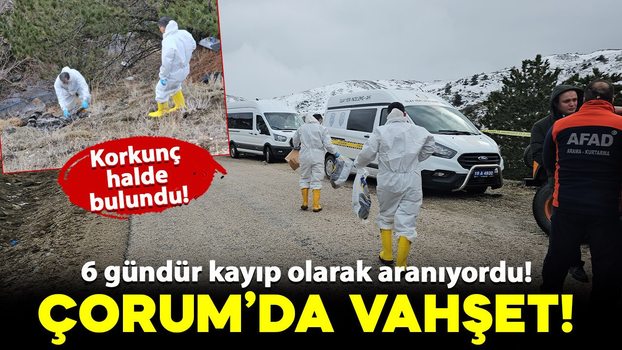 Çorum'da vahşet! 6 gündür kayıp olarak aranıyordu: Korkunç halde bulundu