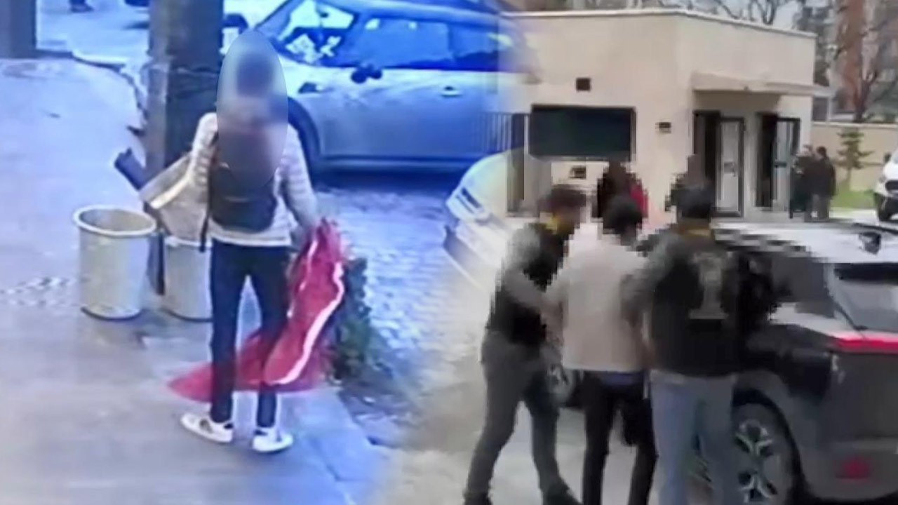 Beylikdüzü'nde tepki çeken görüntü! Asılı olan Türk bayrağını indirmişti... O şüpheli yakalandı