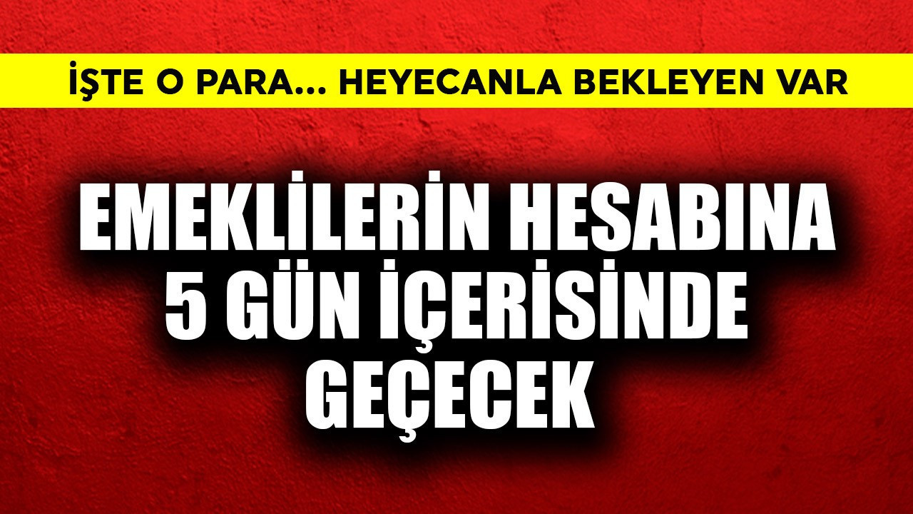 Emeklinin hesabına 5 gün içerisinde geçecek! İşte o para