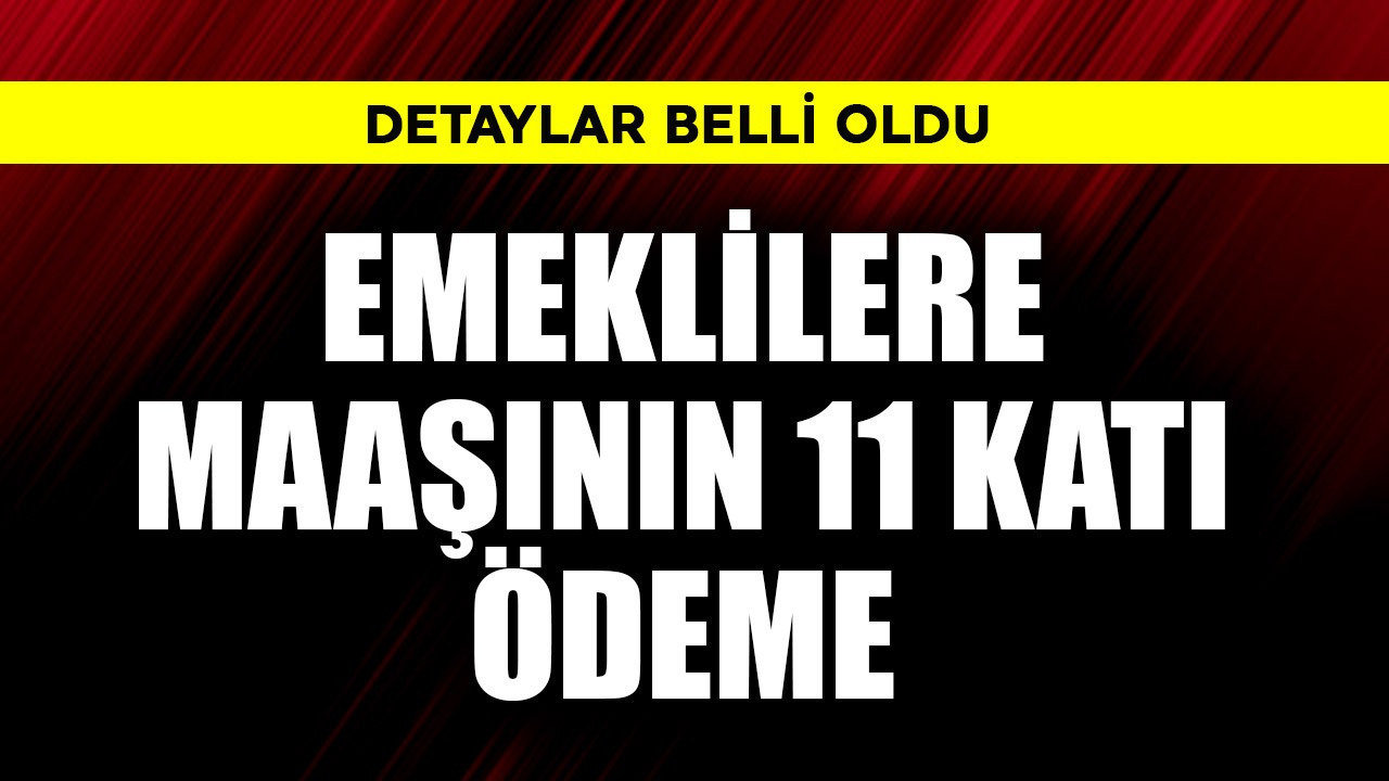 Emeklilere maaşının 11 katı ödeme