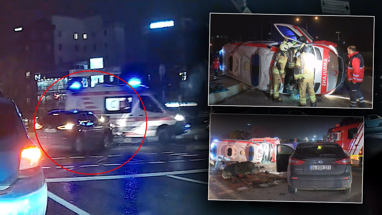 Kartal'da korkunç kaza! Ambulans ile cip kafa kafaya çarpıştı: O anlar kamerada