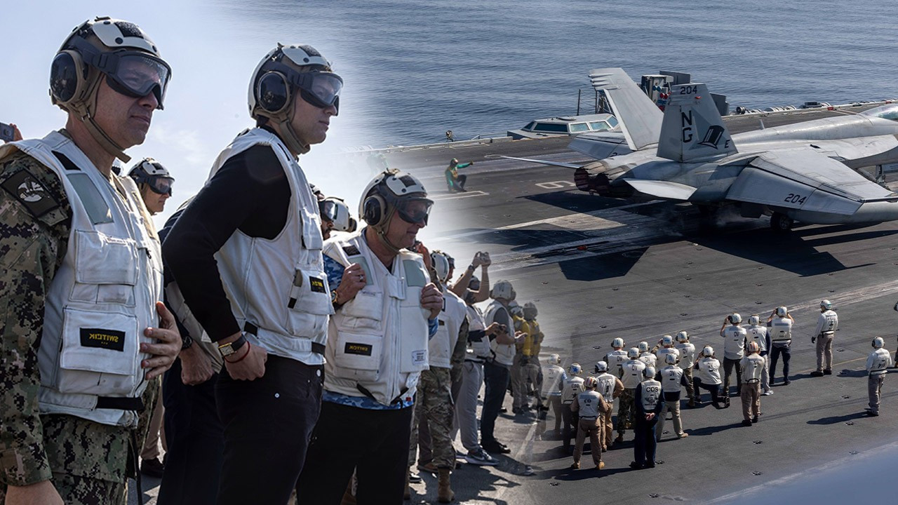 ABD’den Umman Denizi’nde güç gösterisi! Üst düzey isimler savaş gemisinde