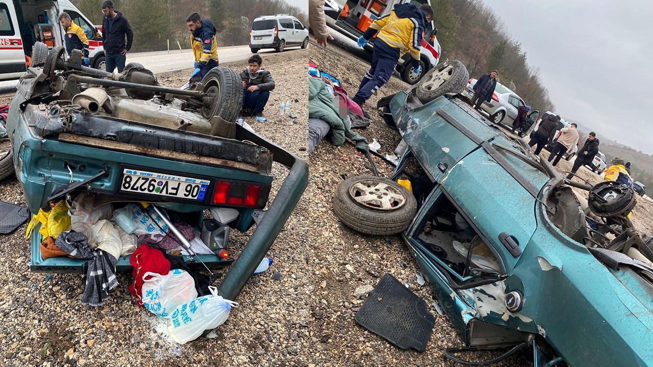 Bolu'da korkutan kaza! 4 kişi yaralandı