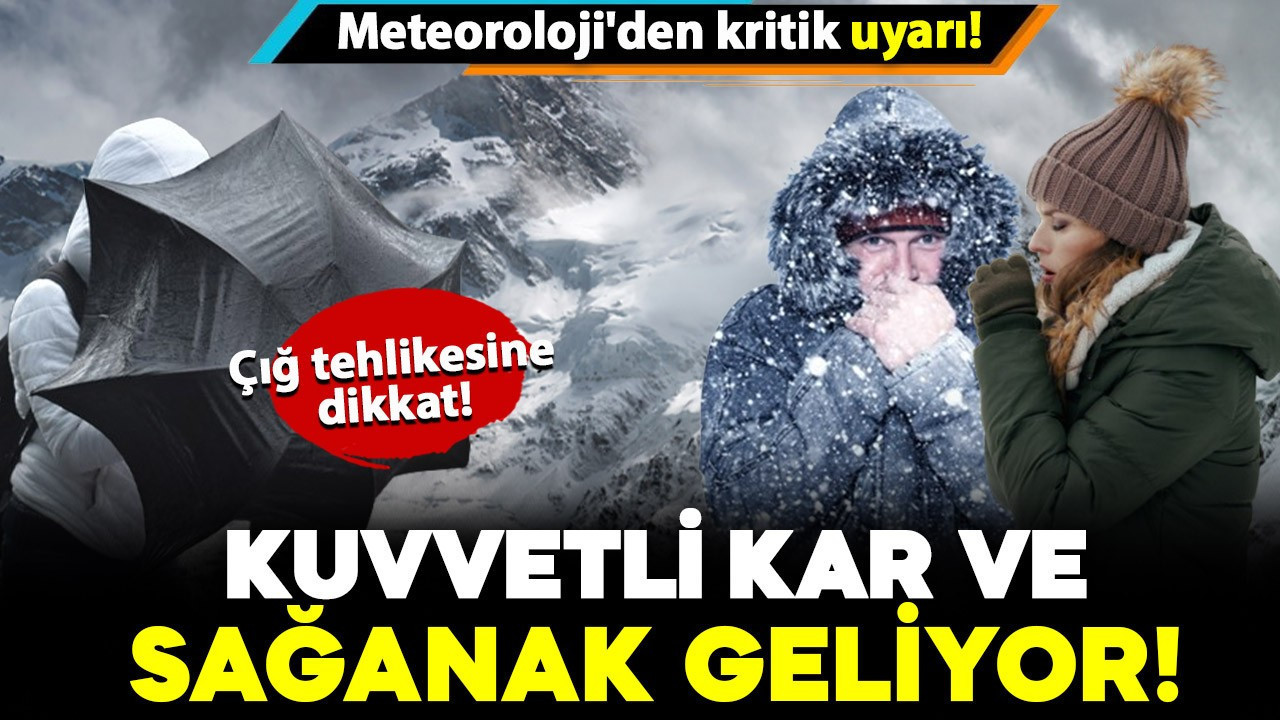 Meteoroloji'den kritik uyarı: Kuvvetli kar ve sağanak geliyor! Tedbirli olun