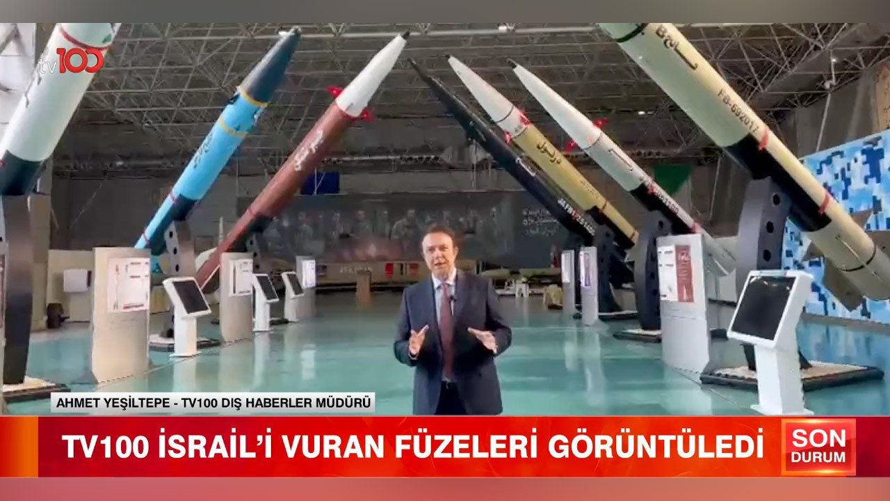 tv100 İsrail'i vuran İran füzelerini görüntüledi